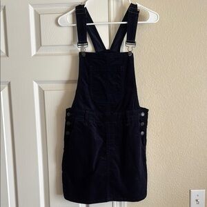 Blue Corduroy Overall Dress